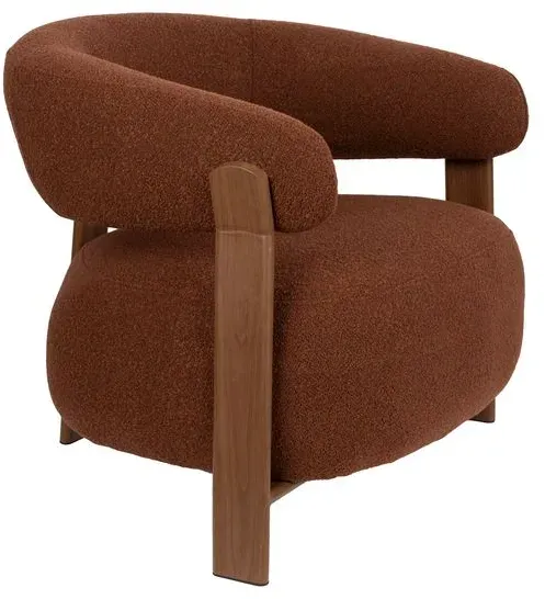 White Label Sessel Robyn Stoff Braun