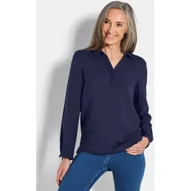 GOLDNER Viskosebluse Zeitlose Blau 24