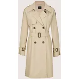 Madeleine Trenchcoat MADELEINE "Trenchcoat Eleganter gefütterter Zweireiher", Damen, Gr. 44, beige (cappuccino), Obermaterial: 80% Polyester PES. 20% Viskose CV., Modern, Mäntel, Trench Longform