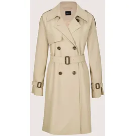 Madeleine Trenchcoat MADELEINE "Trenchcoat Eleganter gefütterter Zweireiher", Damen, Gr. 44, beige (cappuccino), Obermaterial: 80% Polyester PES. 20% Viskose CV., Modern, Mäntel, Trench Longform
