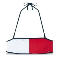 Tommy Hilfiger für Damen. UW0UW05816 Bandeau-Bikinioberteil weiß, rot (M), Nylon