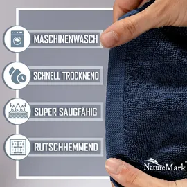NatureMark Duschvorleger Navy blau 50 x 80 cm