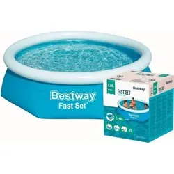 BESTWAY 57448 Fast SetTM Aufstellpool ohne Pumpe Ø 244 x 61 cm