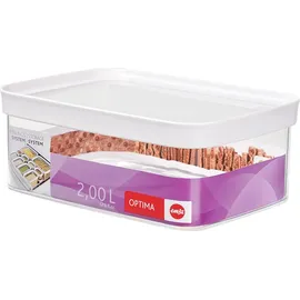 Emsa Optima rechteckig transparent/weiß 2 l