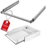 SOTech VarioSlide Schubladenschienen KV2-100-H53-350 EH 350 mm bis 100 kg Einhandverriegelung eloxiert für Schubladen ohne Front bis 600 mm Breite,