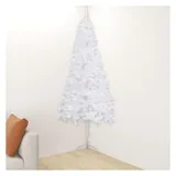 vidaXL Künstlicher Eck-Weihnachtsbaum Weiß 240 cm