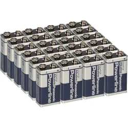 24x Panasonic 6LR61 Powerline 9V-Block E-Block Alkaline Industrial Rauchmelder