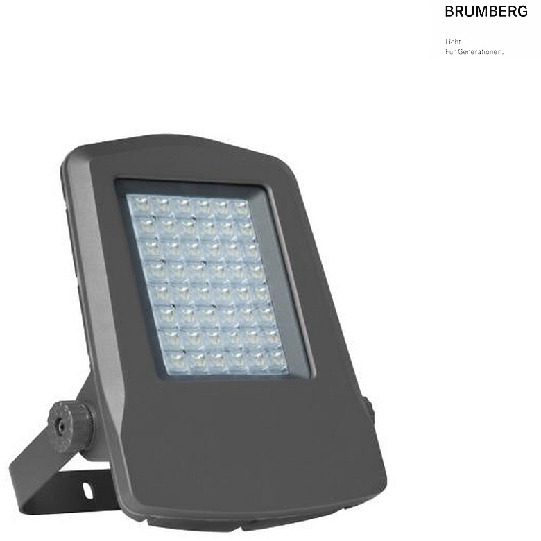 Brumberg LED-Fluter MATRIX mini 50 W, 3000 K, 230 V AC, 30 x 110°, IP66, titan matt BRUM-60804643