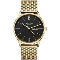 Sternglas S01-BE04-MI05 Herrenuhr Berlin Quarz Milanaise Goldfarben