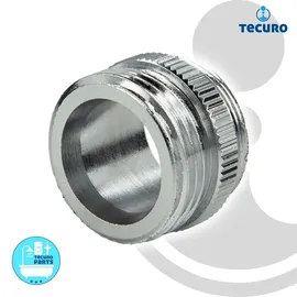 tecuro Adapter für Armaturen M24x1 auf 3/4 Zoll, verchromt
