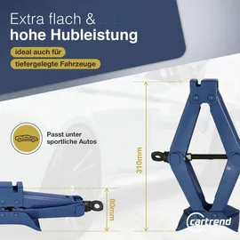 CARTREND Wagenheber Kunststoff/Stahl 1 t rot