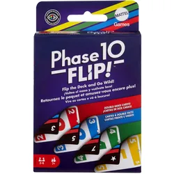 Phase 10 Flip Kartenspiel, klassisches Kartenspiel für die ganze Familie mit beidseitig bedruckten Karten für 2 bis 6 Spieler