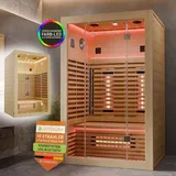Artsauna Trondheim120 Natur mit Vollspektrumstrahler und LED-Beleuchtung