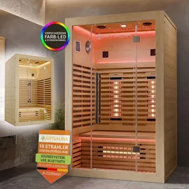 Artsauna Trondheim120 Natur mit Vollspektrumstrahler und LED-Beleuchtung