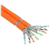 Alcasa Good Connections® Verlegekabel Cat. 7 S/FTP PiMF 1000MHz Duplex, AWG23, FRNC-B, orange, 25m