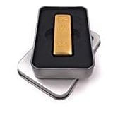 Onwomania Goldbarren Edel aus Metall USB Stick in Alu Geschenkbox 32 GB USB 2.0