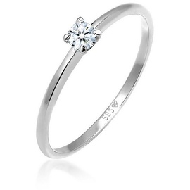 Elli DIAMONDS Solitär Verlobung Diamant (0.06 ct.) 585 Weißgold Ringe Damen