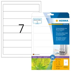 HERMA 10745, Weiß, Selbstklebendes Druckeretikett, Gestanztes Etikett, Papier, L