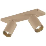 ARCCHIO Strahler Brinja, braun, eckig, Ø 6 cm, 2-flg., GU10