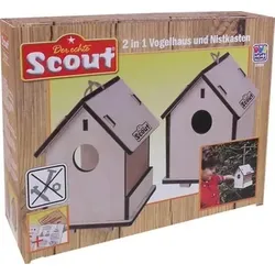 HAPPY PEOPLE 19914 SCOUT 2-in-1-Vogelhaus und Nistkasten in Einem