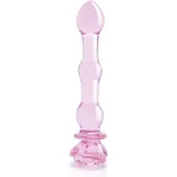 Dream Toys Glaze Glass 8" Rosebud Beaded Dildo 19.3 cm