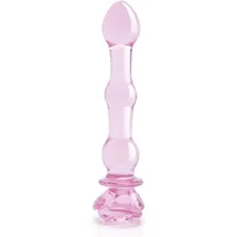 Dream Toys Glaze Glass 8" Rosebud Beaded Dildo 19.3 cm