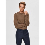 Selected Strickpullover »SLHBERG CREW NECK NOOS«, Gr. S (44/46), beige, , 39859851-S