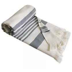 framsohn Hamamtuch Boho Living 'Streifen' 100 x 180 cm Grau