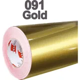 (5,60€/m2) Oracal® Möbelfolie 091 Gold Glanz 31,5 cm Breite Laufmeterware selbstklebende Folie Plotterfolie Klebe Folie Oracal 621 Küchenfolie - Gold