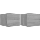 vidaXL Nachtschrank Grau Sonoma 40 x 30 x 30 cm Holzwerkstoff