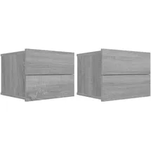 vidaXL Nachtschrank Grau Sonoma 40 x 30 x 30 cm Holzwerkstoff