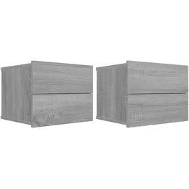 vidaXL Nachtschrank Grau Sonoma 40 x 30 x 30 cm Holzwerkstoff