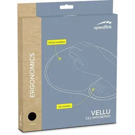 Speedlink Vellu Gel Mauspad mit Handballenauflage Ergonomisch, Handballenauflage schwarz