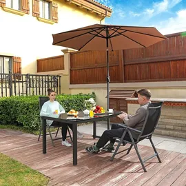 Songmics Gartenstuhl 56 x 56 x 106 cm schwarz 2 St.