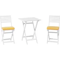 Beliani Balkonset 2-tlg. Weiß/Gelb