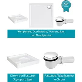 Calmwaters Duschwanne Modern Select Ablaufgarnitur