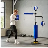 furnicato Boxsack Professioneller Standboxsack Blau 107L x 36B x 140-205H cm (1-tlg), Höhenverstellbares Boxtraining-Set mit Speedballs und Kickpolster blau