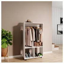 Vicco Garderobe Kleiderschrank Sydney Weiß, 70 x 128 cm