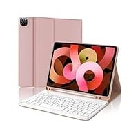 FOGARI Tastatur Hülle für iPad Pro 11 - Tastatur für iPad Air 5/Air 4 10.9'' - Schutzhülle mit Pencil Halter, Magnetisch Abnehmbarer Tastatur mit QWERTZ Layout für iPad Pro 11 4./3./2./1 Gen,Roségold