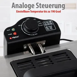 Alpina Doppel Friteuse WJ-801 Silber