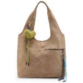 Freds Bruder Beautiful Mess Schultertasche Leder Gelb/Beige/Grau
