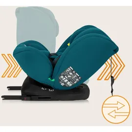 lionelo Bastiaan i-Size Kindersitz ab Geburt 0-36 kg Isofix Top Tether 360 Grad drehbar Rückwärts Vorwärts Seitenschutz 5-Punkt-Sicherheitsgurte Dri-Seat (Blau Indigo)