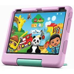 AMAZON Fire HD 10 Kids (2023), Tablet, 32 GB, Zoll, Schwarz, mitgelieferte Hülle in Rosa