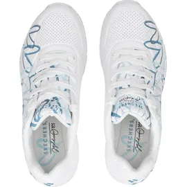 SKECHERS UNO Spread The Love Damen Weite M Weiß/Blau/Türkis 37