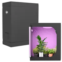 SUBTLETY 100x100x200cm Grow Zelt Komplettset Indoor Growschrank für Homegrow Lichtdicht Pflanzzelt Gewächshaus Box mit Sichtfenster & Zubehörkanal Zuchtzelte für Hydrokulturen Anzucht Gemüse Blumen