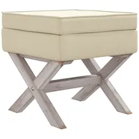 vidaXL Hocker mit Stauraum 45x45x49 cm Leinen