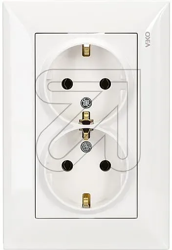 EGB Meridian reinweiß Schuko Doppelsteckdose
