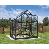 CANOPIA Palram - Canopia Aluminium Gewächshaus Harmony 185 x 126 cm mit 0,7 mm klaren Polycarbonatplatten grau