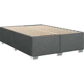 vidaXL Boxspringbett 140 x 200 cm Dunkelgrau
