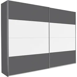 rauch Schwebetürenschrank »Quadra Kleiderschrank BESTSELLER Schrank Gaderobe«, mit Möglichkeit zur individuellen Frontgestaltung, leichtgängige Türen rauch grau metallic/weiß